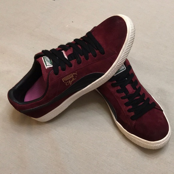 Puma clyde maroon Clearance